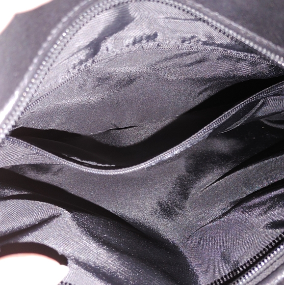 Burberrys Grey Multi Check Print Canvas Leather Bag - Picture 6 of 16